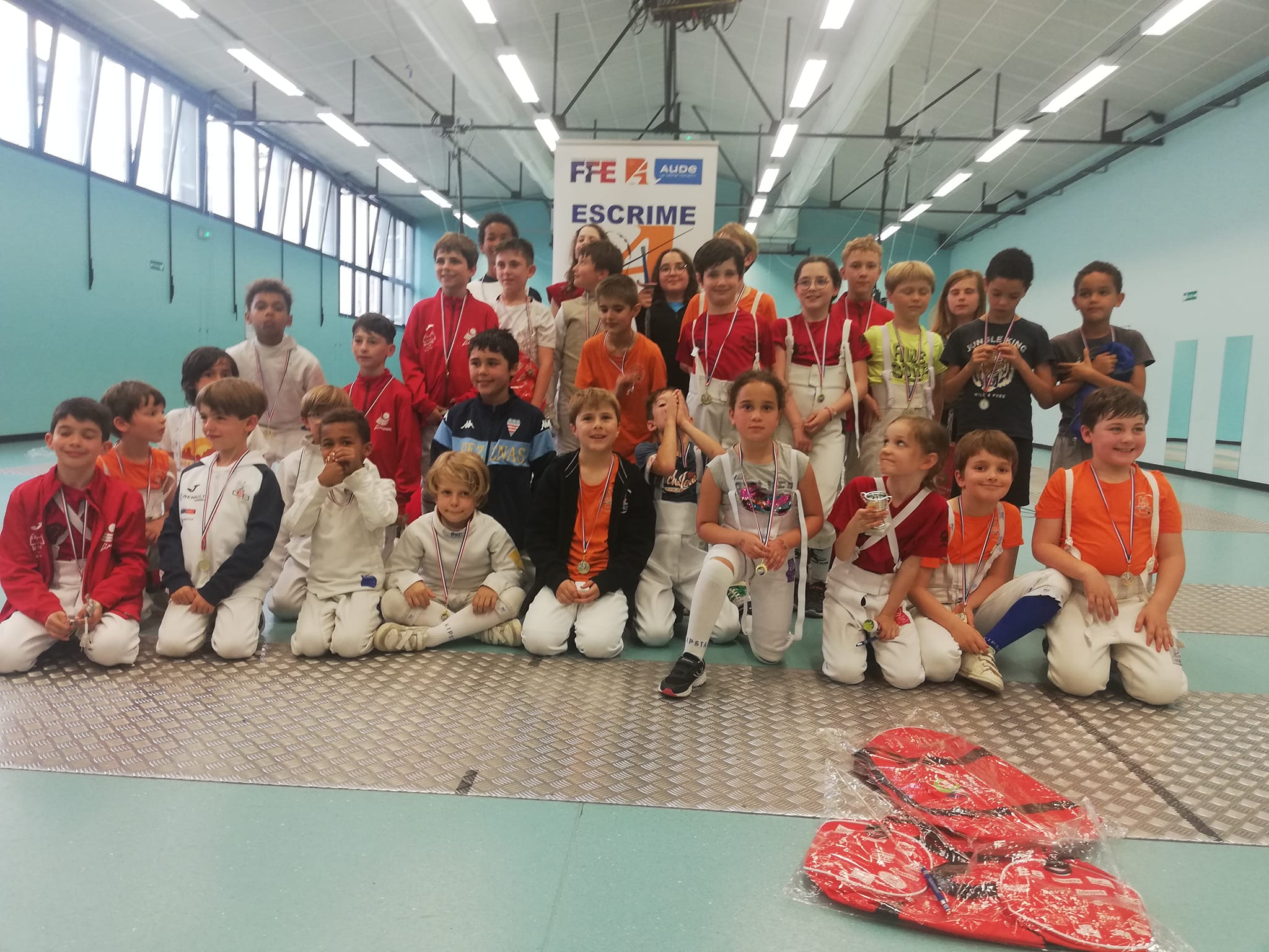 l'équipe de l'escrime club sur Limoux